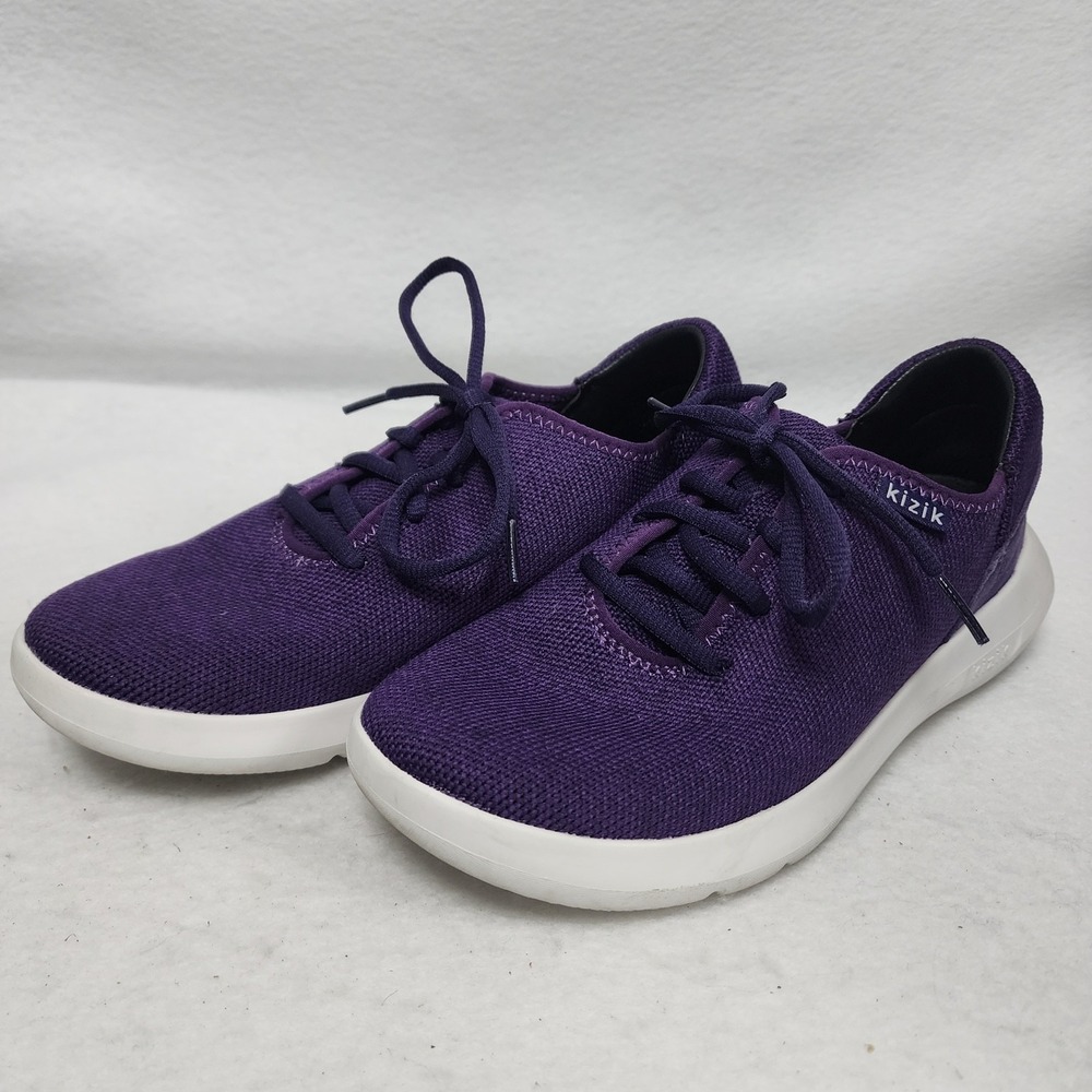 Kizik Madrid Eco Unisex W6/M4.5 Running Shoes Purple Knit Athletic Sneakers